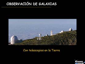 Diapositiva 13. Observación de galaxias
