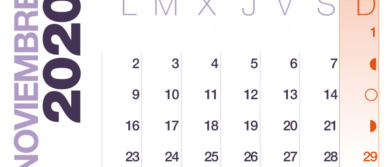 Calendario 2020 Noviembre