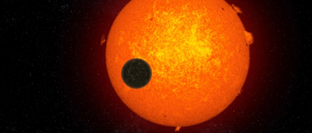 Artistic representation of the planet Proxima b orbiting its star.