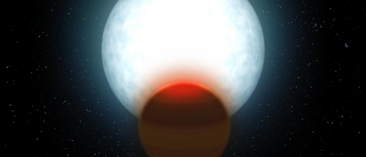 Simulación artística de un Júpiter ultracaliente. 2