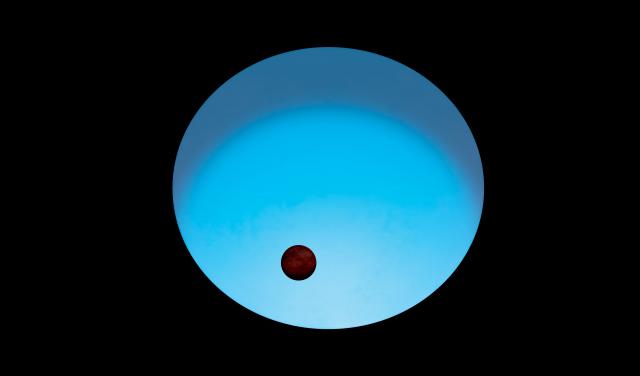 Artist impression of WASP-189 and its planet. Credit: ESA. Artist impression of WASP-189 and its planet. Credit: ESA.
