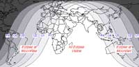 Lugares dónde se veré el eclipse de Luna - créditos: NASA