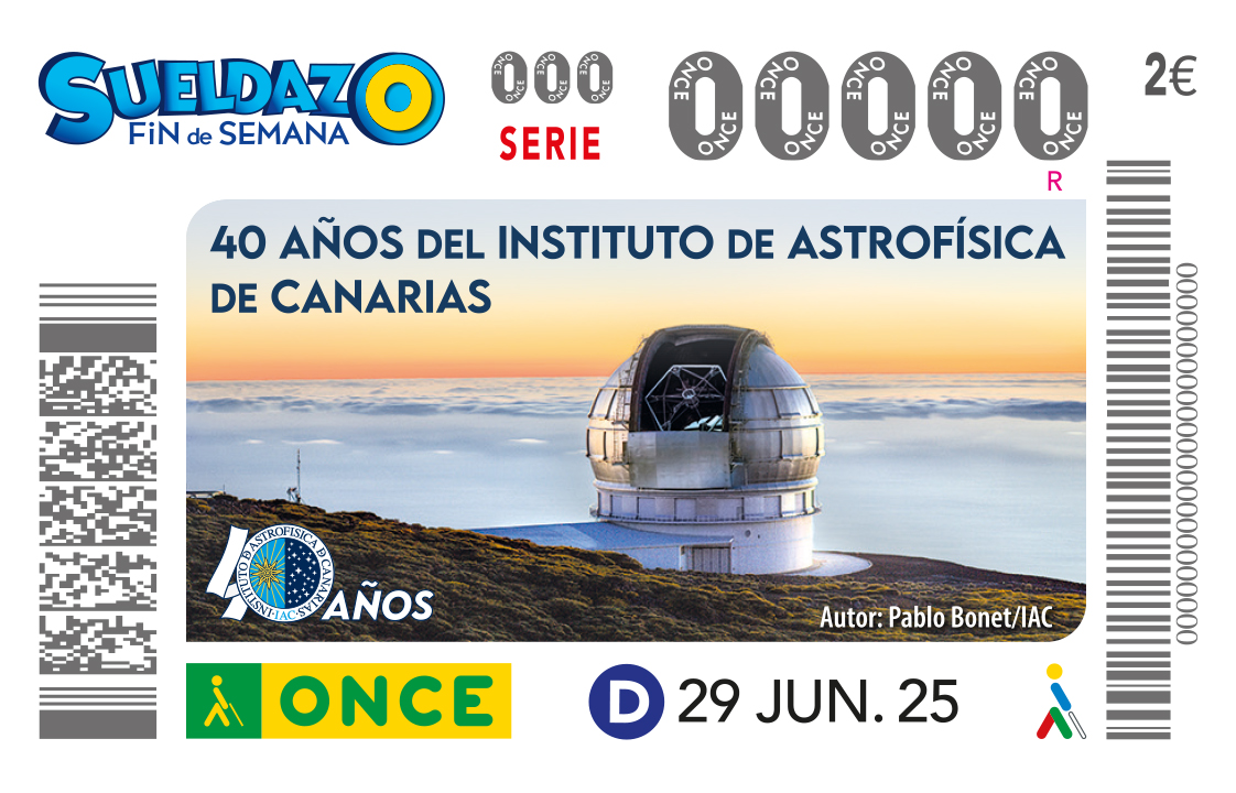 Cupón ONCE 40 aniversario del IAC
