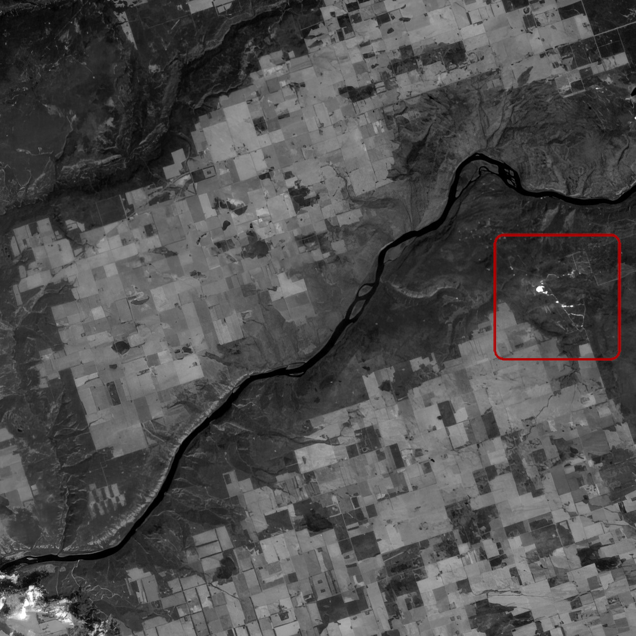 Imagen de incendios en Canadá tomada por DRAGO-2 desde el espacio.