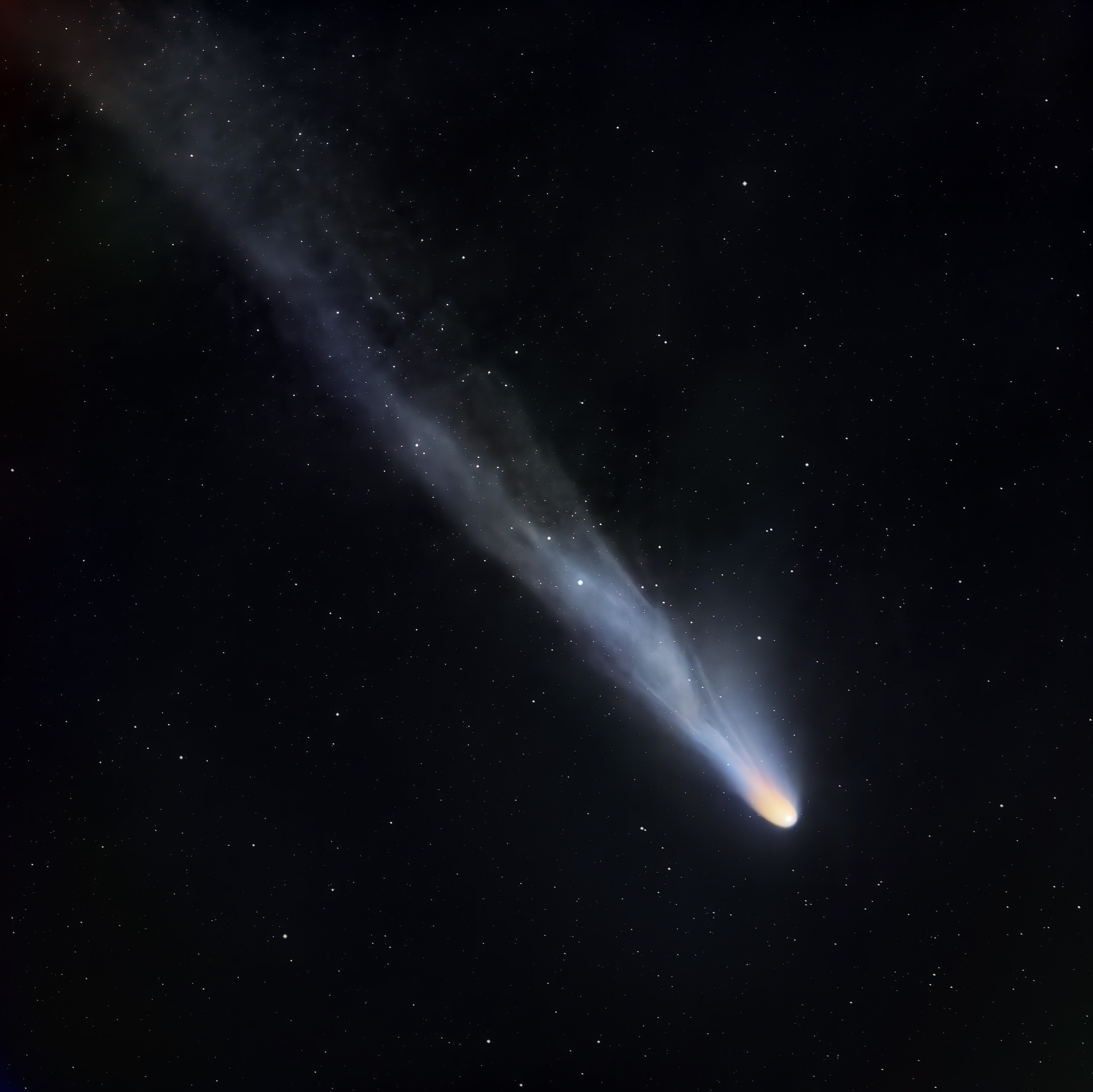 El cometa 12P Pons-Brooks tomado el 5 de abril con el Astrógrafo STC en los filtros L(RGB). (Créditos: Daniel López / IAC).