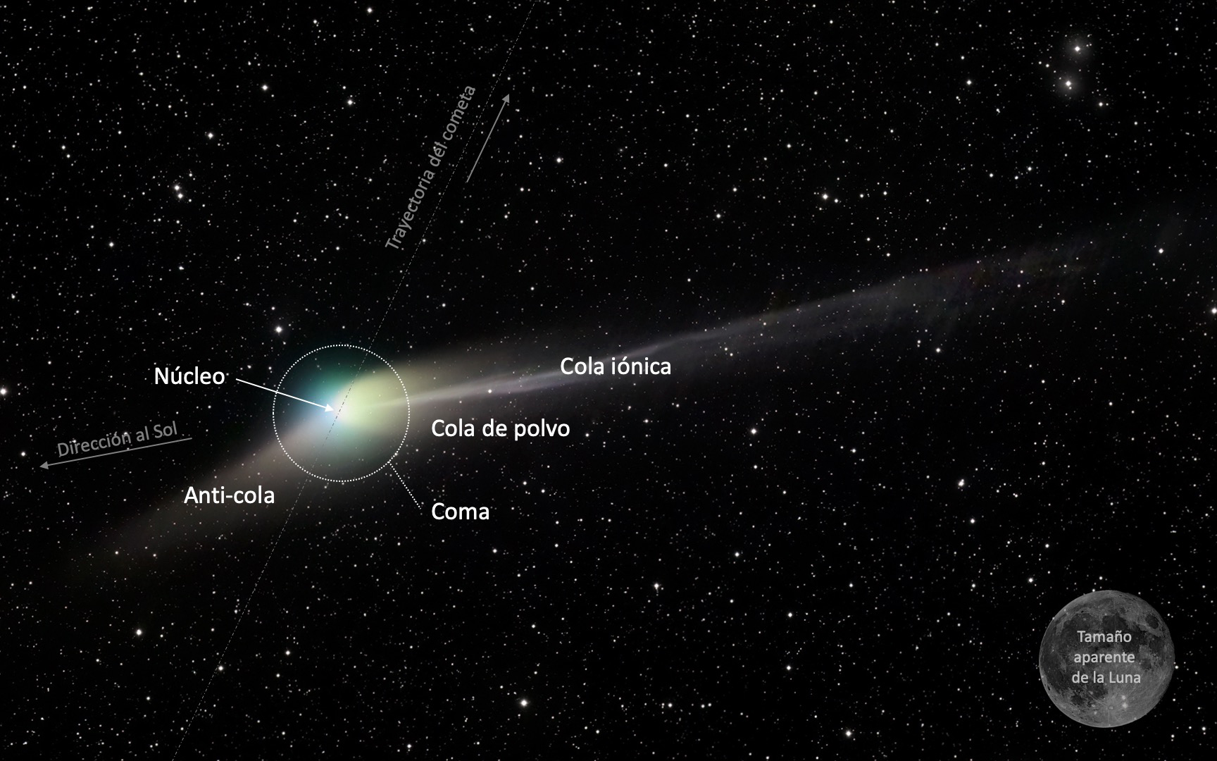 Partes del cometa