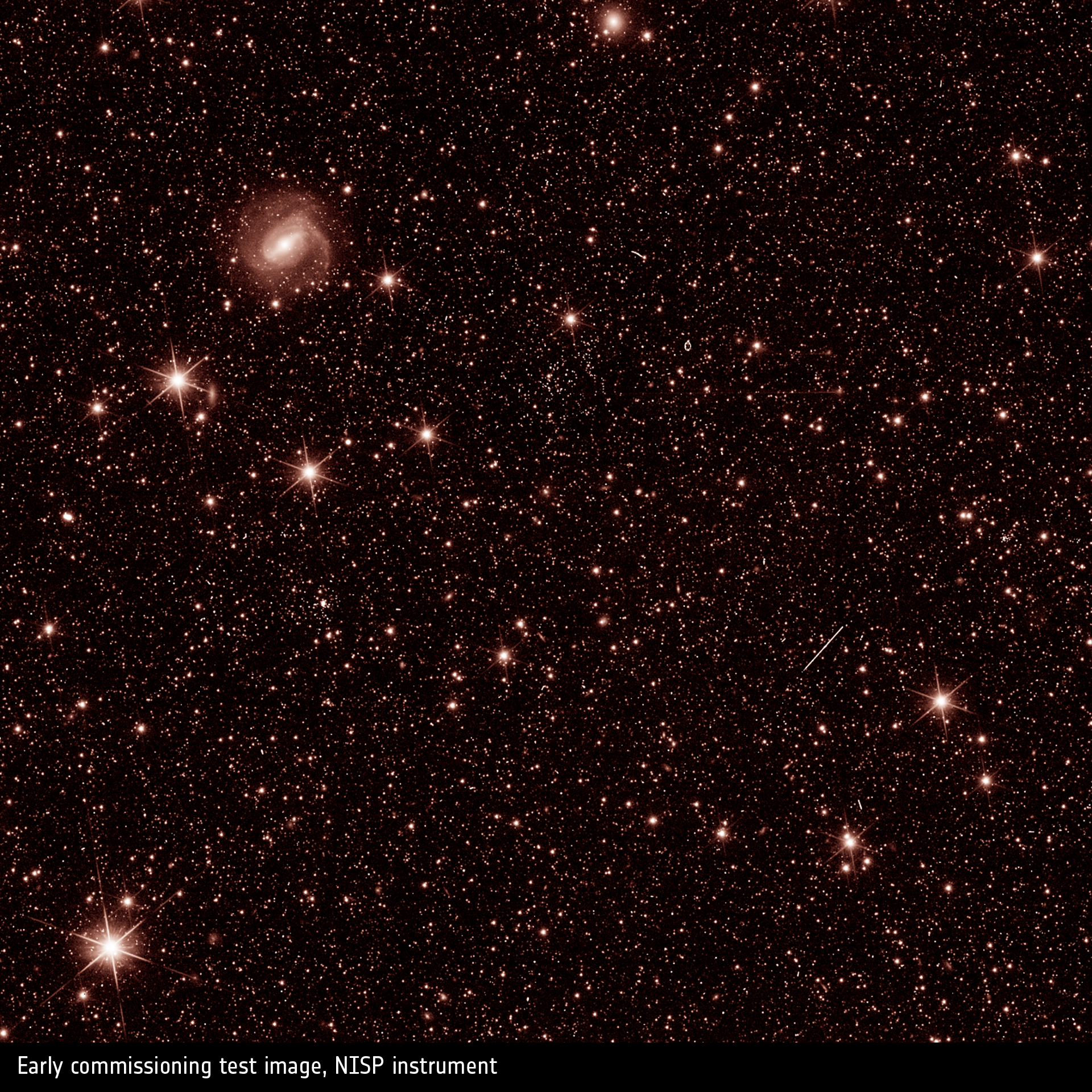 Imagen de prueba de puesta en marcha temprana: instrumento NISP.  Créditos: ESA/Euclid/Euclid Consortium/NASA