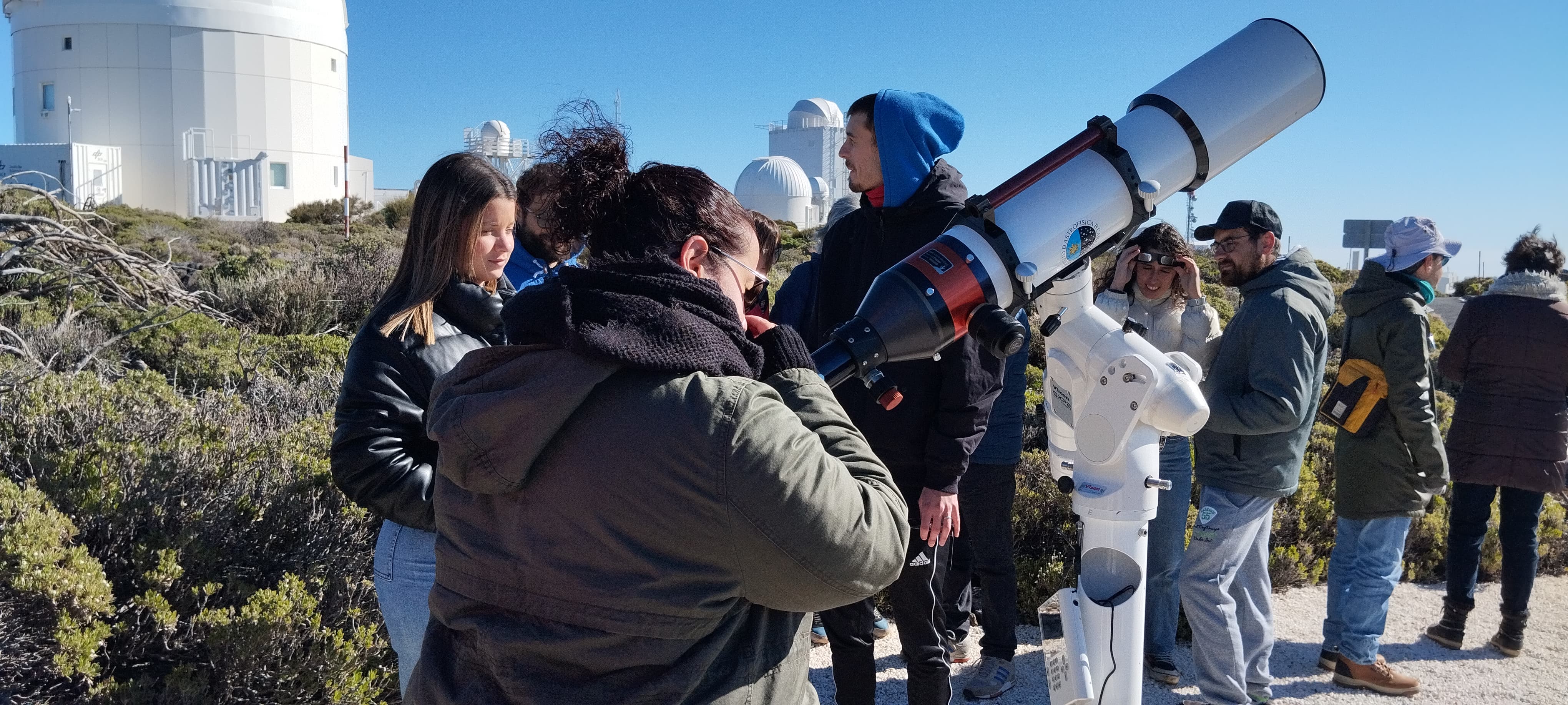 Observación del eclipse parcial de Sol del 29 de marzo de 2025 desde el Observatorio del Teide