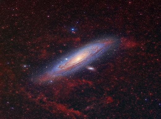 Parte del trabajo de Vera Rubin se centró en el estudio de la galaxias espirales como Andrómeda. Crédito: Daniel López / IAC