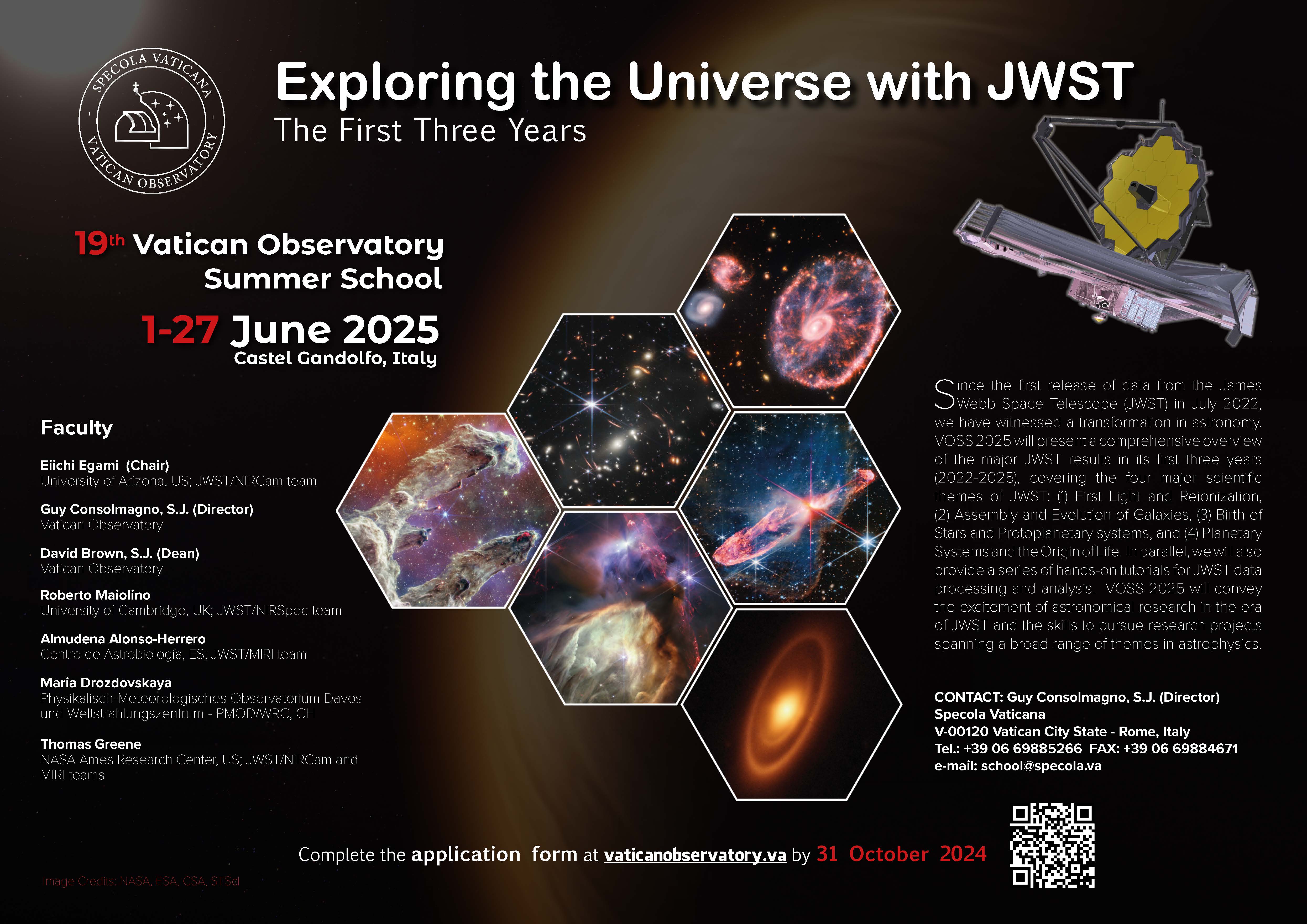 Póster de la Escuela de Verano del Observatorio Vaticano 2025
