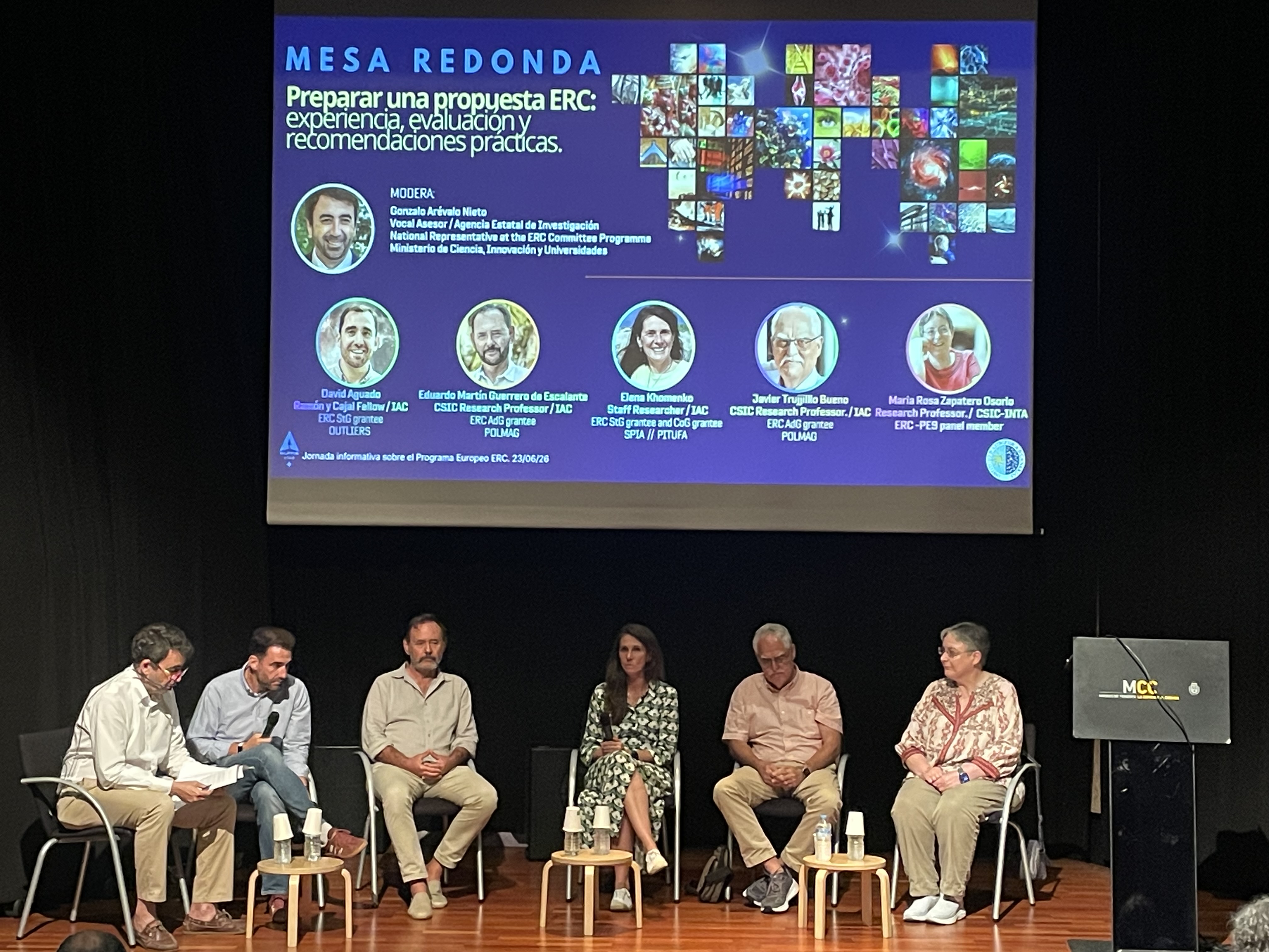 Mesa redonda de la jornada sobre las oportunidades del ERC en Horizonte Europa
