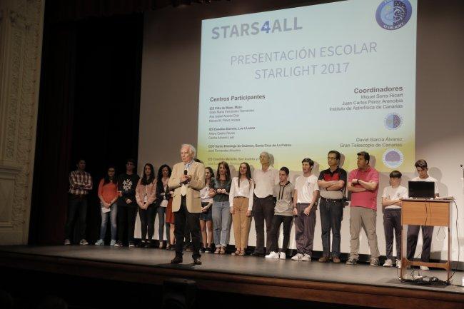 Students from La Palma measure the darkness at night over the island