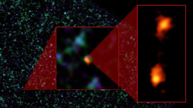 Dos galaxias muy brillantes “chocarán” a 13.000 millones de años luz