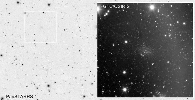 An amateur astronomer discovers a dwarf galaxy