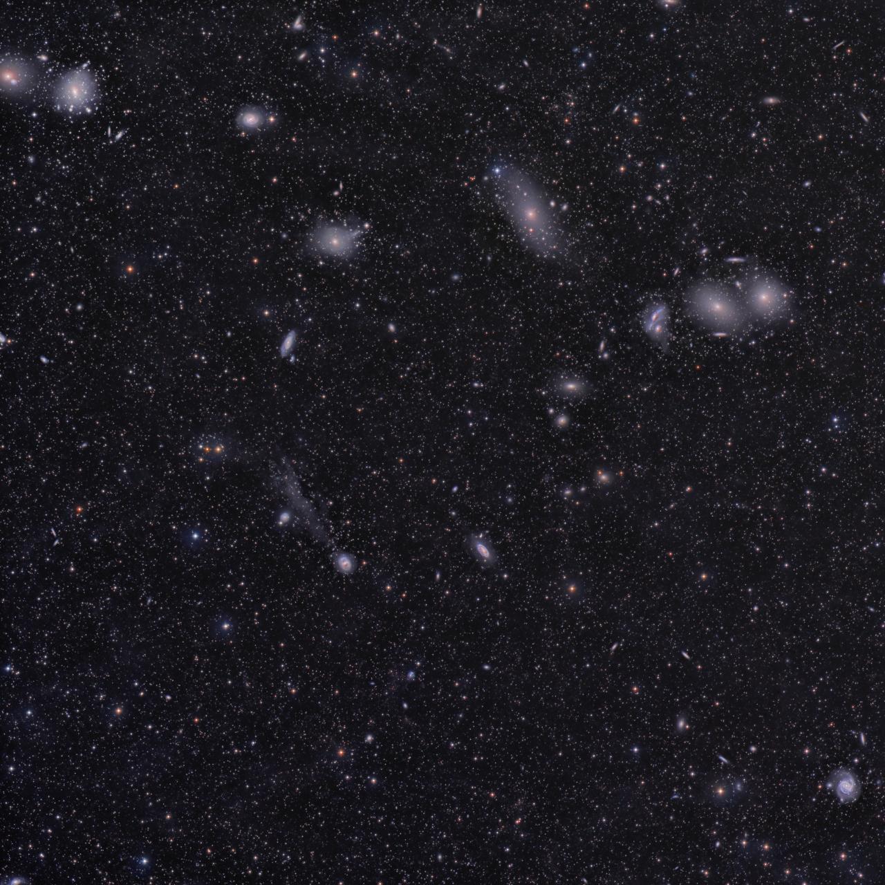 Partial image of Virgo Galaxy Cluster