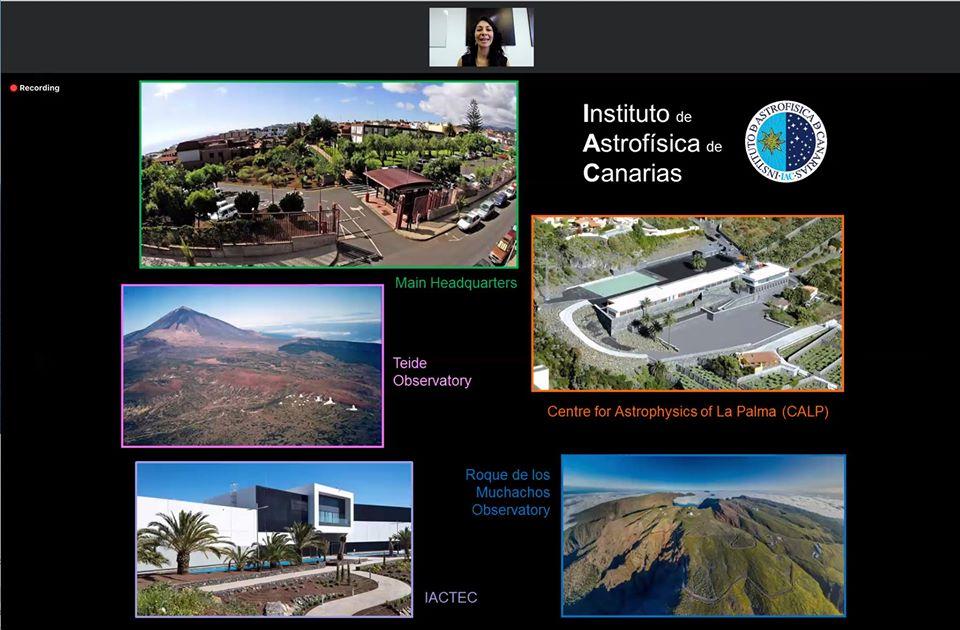 "Visita virtual al IAC y los Observatorios de Canarias" por Nayra Rodríguez Eugenio en el curso "Astronomy Education Adventure in the Canary Islands 2020"