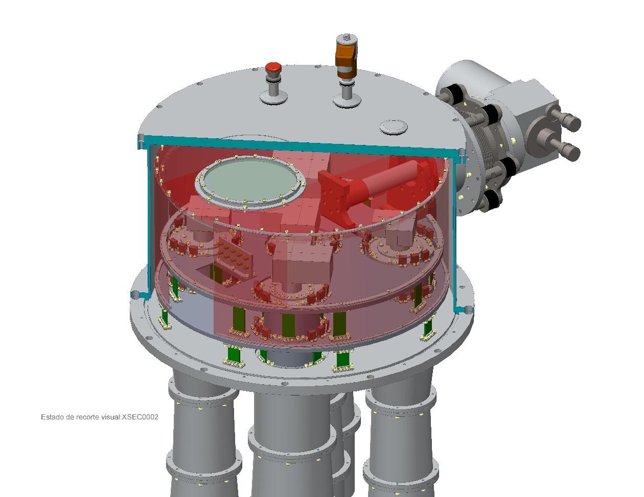 Other 3D cut of the instrument at the detectors place