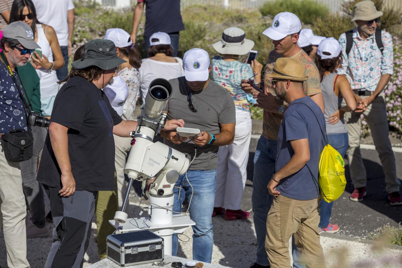 Teachers during the solar observation