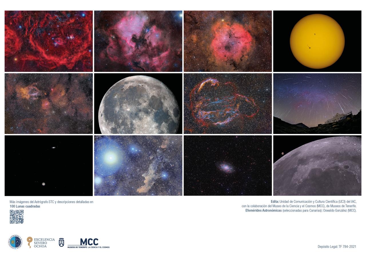 Calendario astronómico 2022 - contraportada