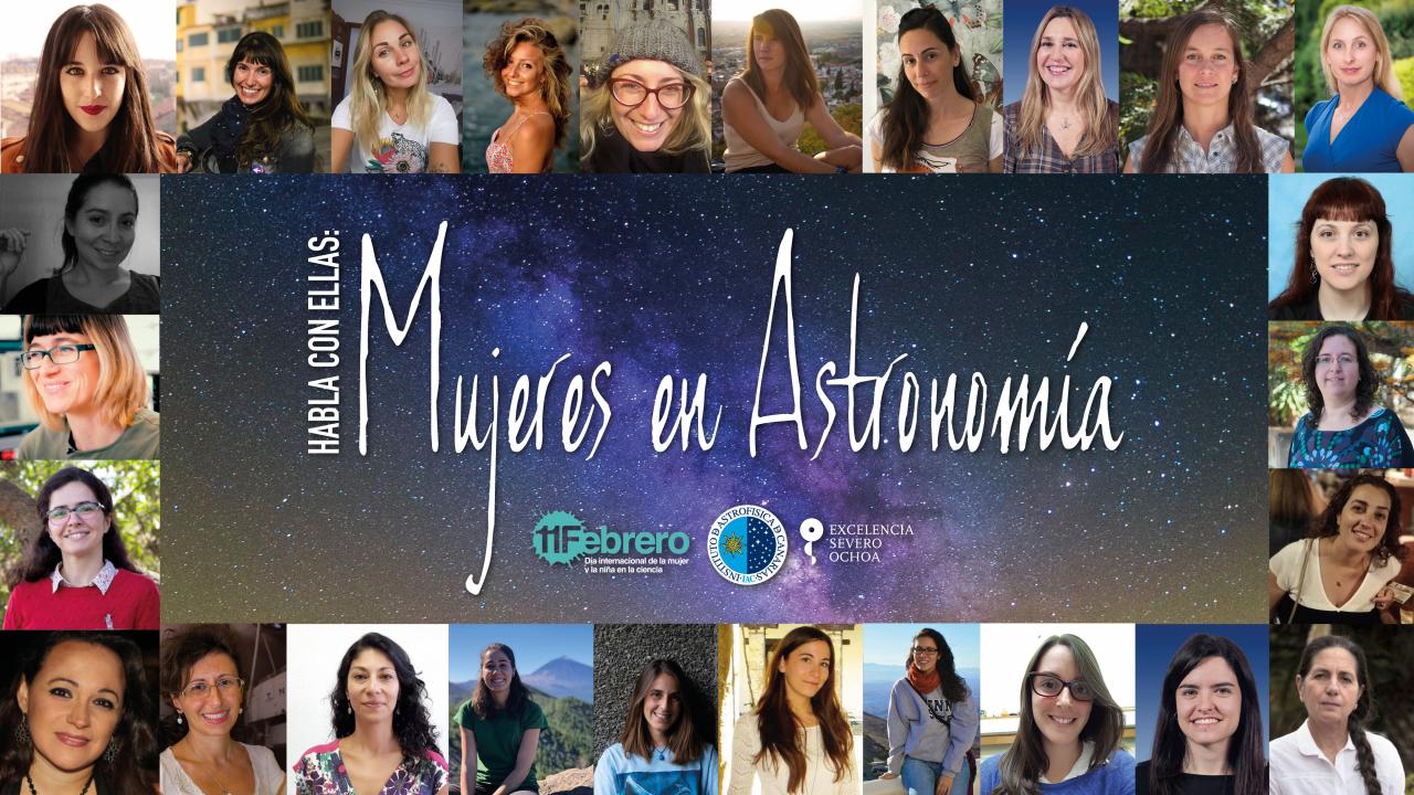Cartel anunciador del proyecto "Habla con Ellas: Mujeres en Astronomía" 2021