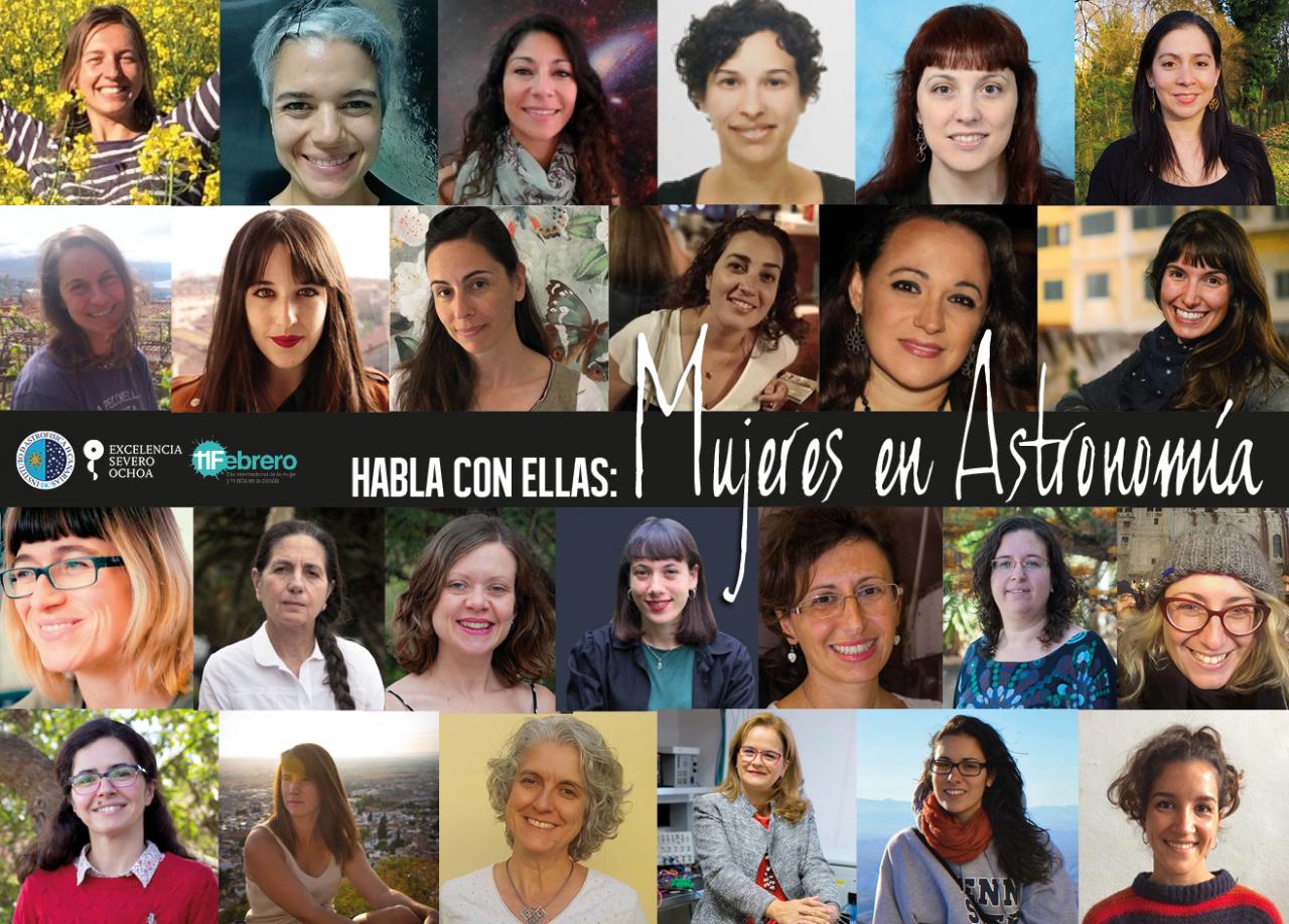 Cartel anunciador del proyecto "Habla con Ellas: Mujeres en Astronomía" 2022