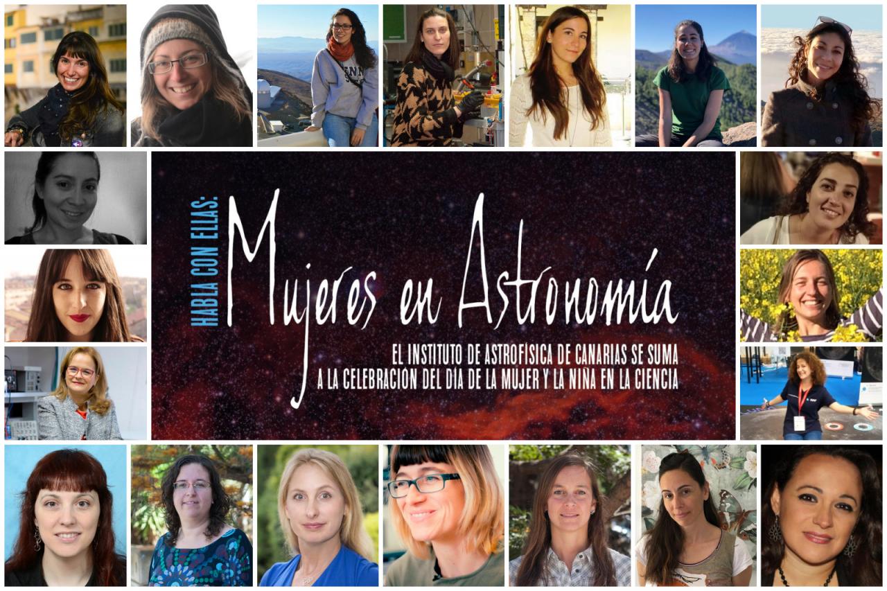 Cartel anunciador del proyecto "Habla con Ellas: Mujeres en Astronomía" 2020