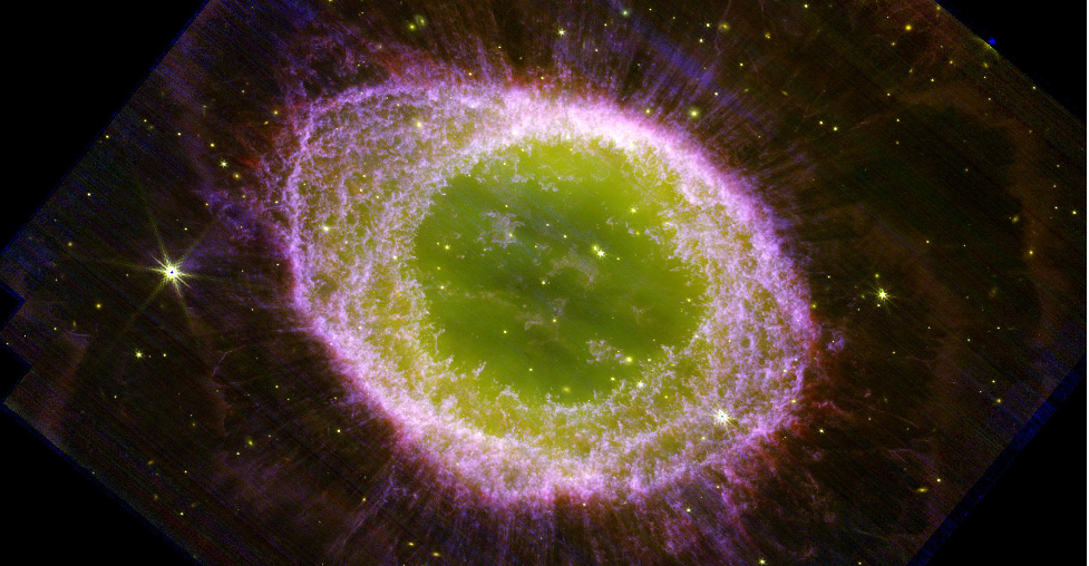 Imagen de la Nebulosa del Anillo obtenida con JWST/NIRcam. Crédito: JWST