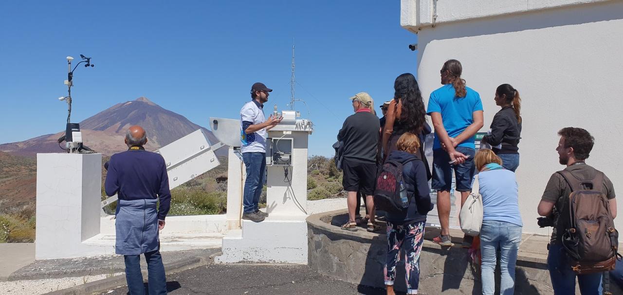 Paul Beck (IAC) during the Open Days 2019 at the Teide Observatory. Credit: IAC. 