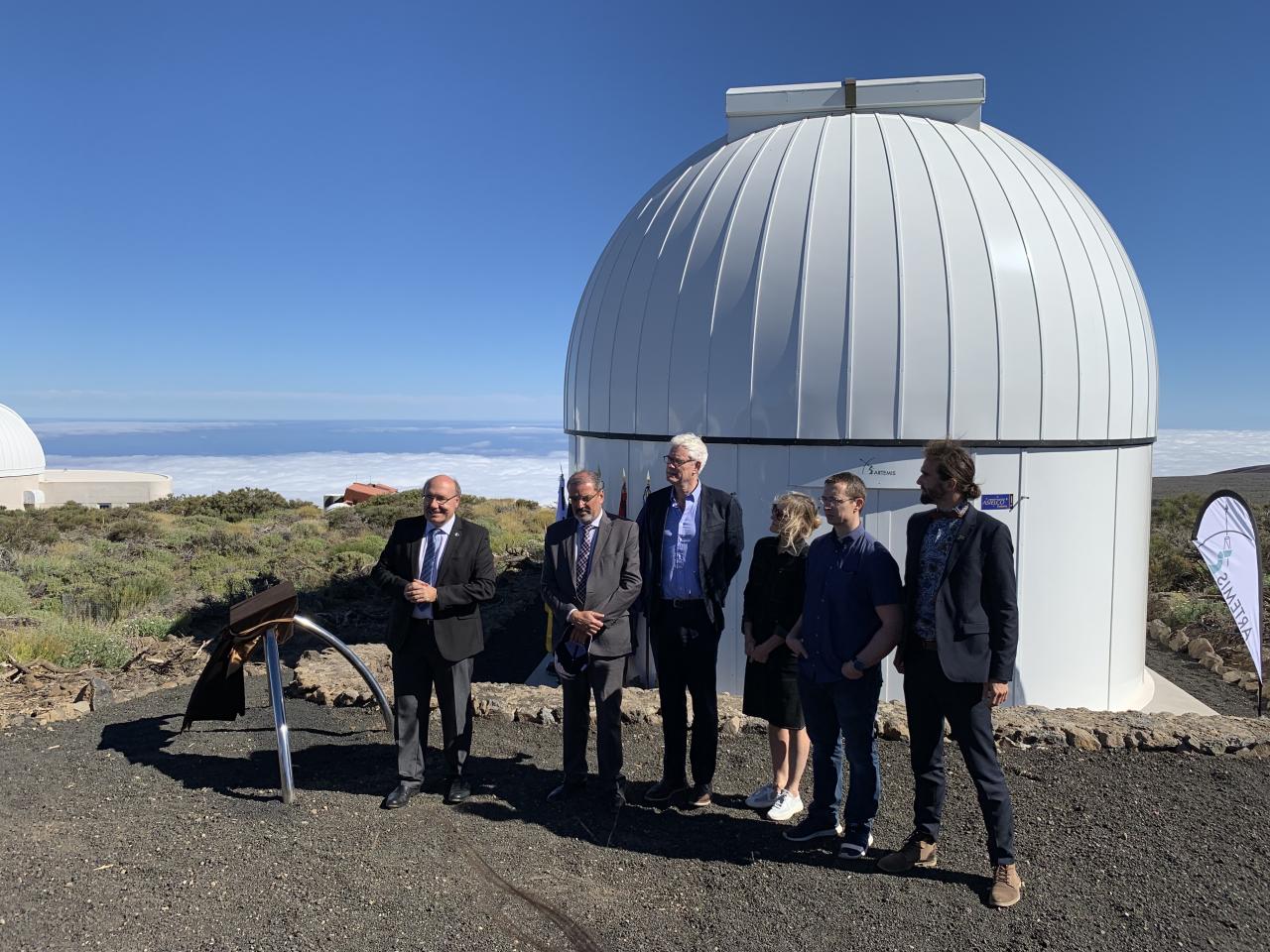 Inauguration of the ARTEMIS telescope at the Teide Observatory.