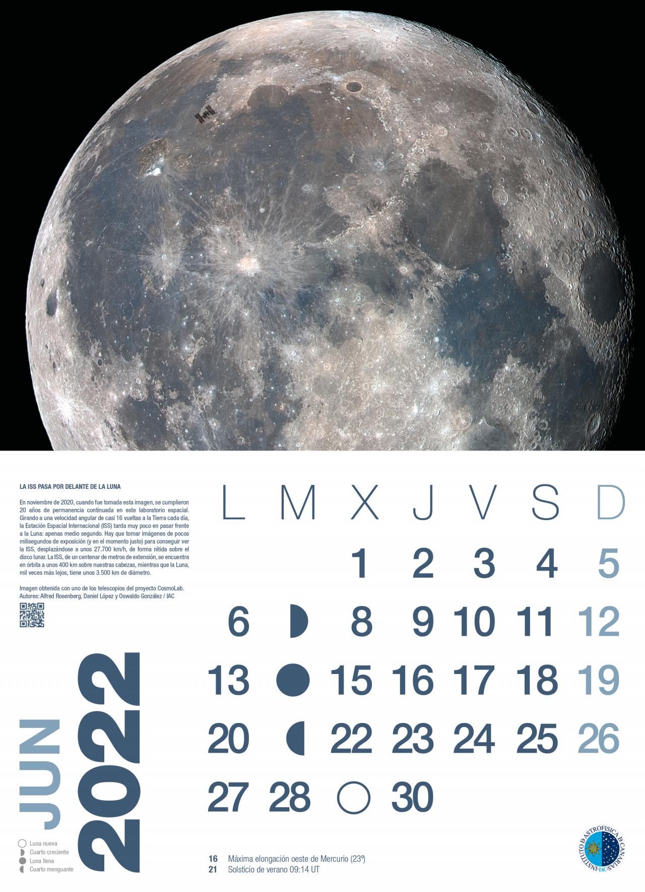 Calendario astronómico 2022 - Junio