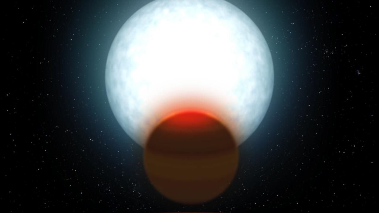 Simulación artística de un Júpiter ultracaliente. 2