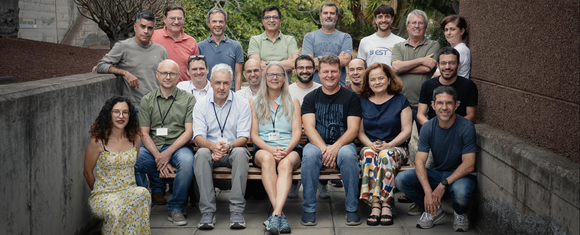 The reviewers with the EST team at the IAC headquarters in La Laguna. 