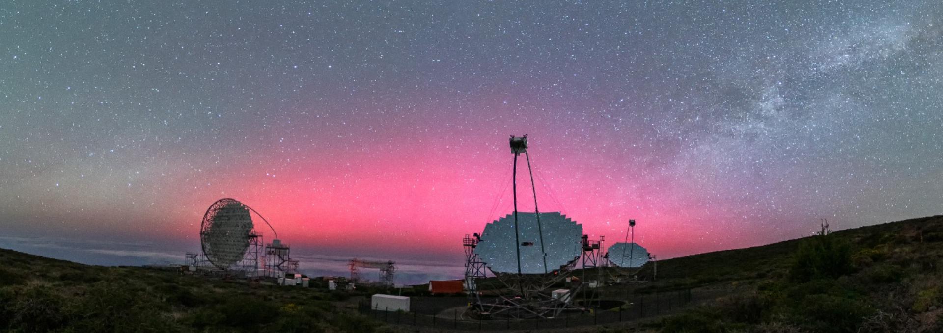 Imagen de la aurora boreal vista el pasado 10 de mayo de 2024 desde Observatorio del Roque de los Muchachos/ Crédito: Antonio González (Guía Starlight)
