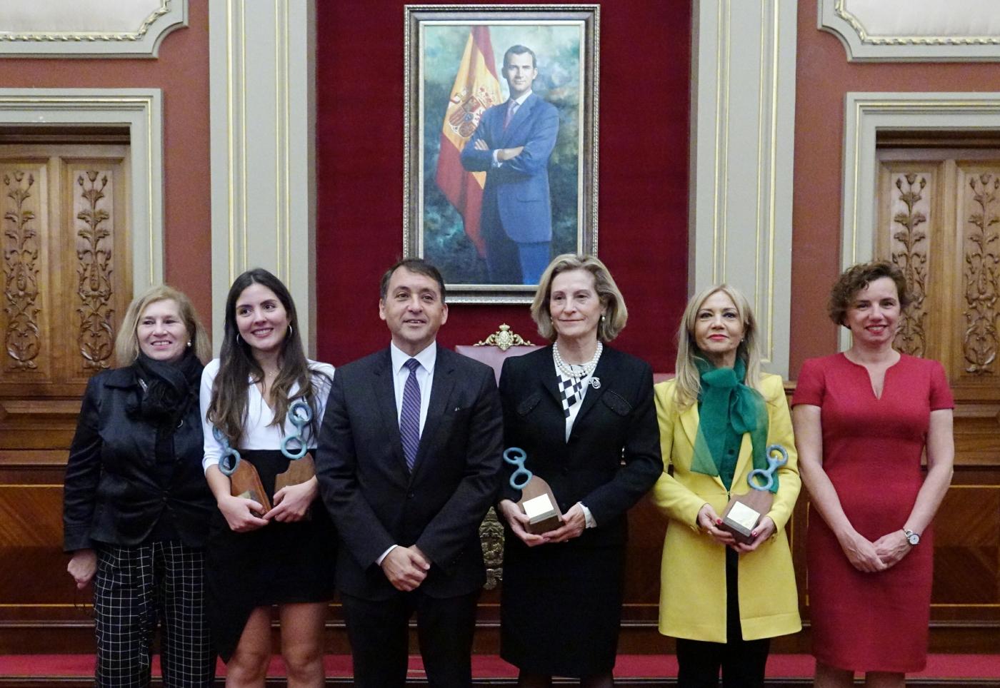 Antonia Varela, Marisa Tejedor, Carolina Martínez and Teresa Giráldez are given distinctions in an institutional act commemorating Women’s Day