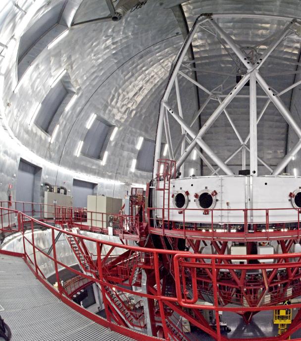 Inside the Gran Telescopio CANARIAS dome (GTC)