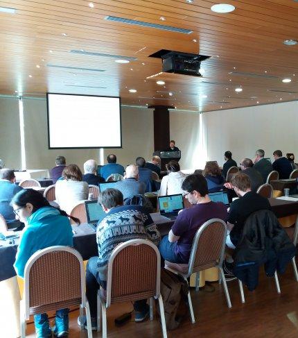 The members of the group which is developing the HARMONI instrument for the European supertelescope ELT meet in Tenerife.