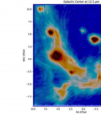 CanariCam studies the polarization produced by the gas and dust around the black hole at the centre of the Milky Way