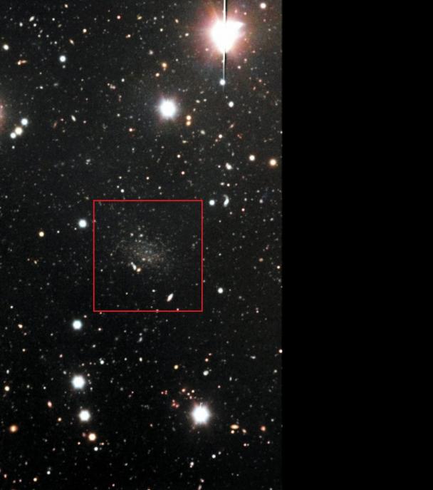 An amateur astronomer discovers a dwarf galaxy