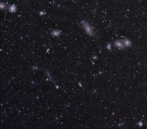 Cúmulos Galácticos. Imagen parcial del Cúmulo de Galaxias de Virgo