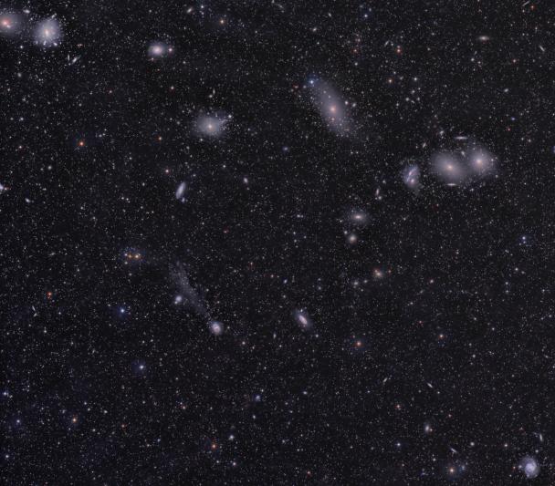 Cúmulos Galácticos. Imagen parcial del Cúmulo de Galaxias de Virgo Cúmulos Galácticos. Imagen parcial del Cúmulo de Galaxias de Virgo
