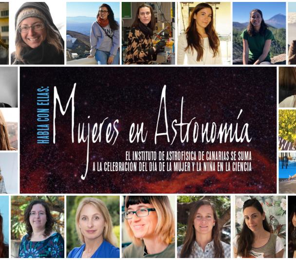 Cartel para redes del proyecto "Habla con Ellas: Mujeres en Astronomía" 2020