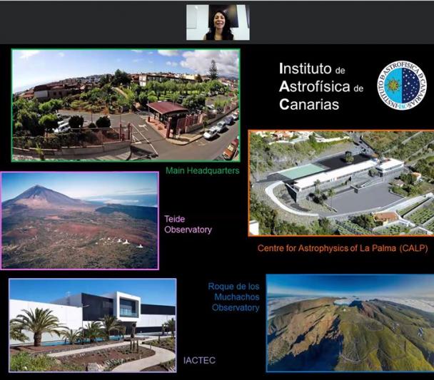 "Visita virtual al IAC y los Observatorios de Canarias" por Nayra Rodríguez Eugenio en el curso "Astronomy Education Adventure in the Canary Islands 2020"