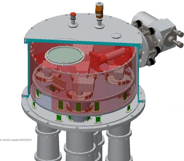 Other 3D cut of the instrument at the detectors place