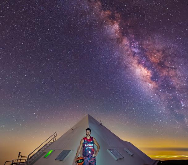 Sergio Rodríguez en el Observatorio del Teide