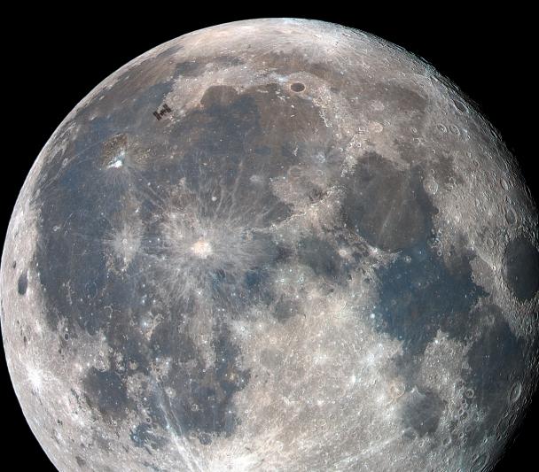 The Moon and the ISS