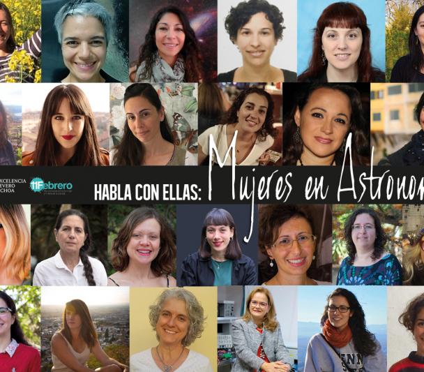 Cartel anunciador del proyecto "Habla con Ellas: Mujeres en Astronomía" 2022