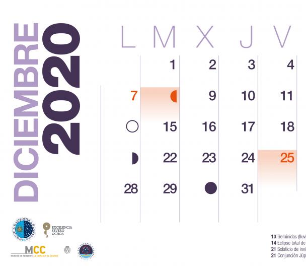 Calendario 2020 Diciembre