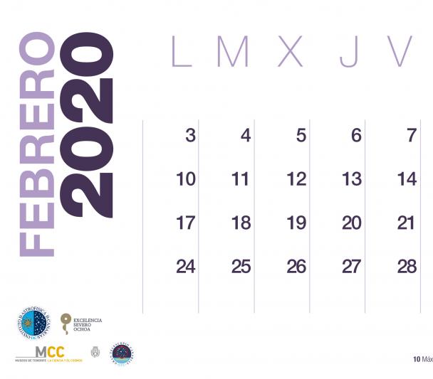 Calendario 2020 Febrero
