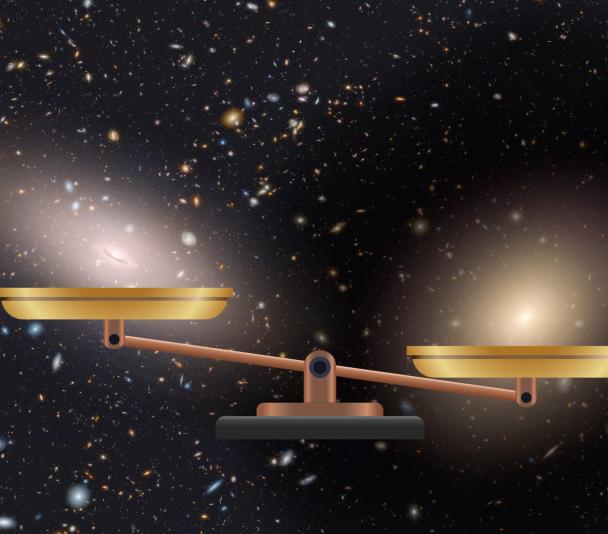 Comparison between galaxies with and without dark matter