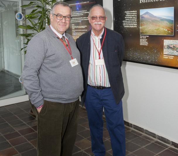 Rodrigo Trujillo and Leif Edvinsson at the meeting held at the IAC headquarters